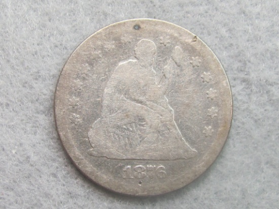 1876-S Seated Liberty Quarter - 90% Silver