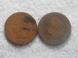 1876 & 1878 Indian Head Cents