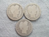 1900, 1903 & 1904 Barber Quarters - 90% Silver