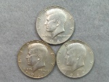 1965, 1967 & 1968-D Kennedy Half Dollar Coins - 40% Silver