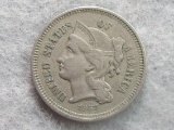 1867 3-cent nickel - nice detail