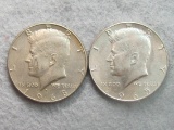 1965 & 1968-D Kennedy Half Dollar Coins - 40% Silver