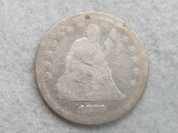 1876-S Seated Liberty Quarter - 90% Silver