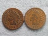 1885 & 1887 Indian Head Pennies