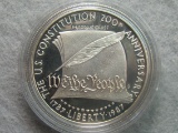 US Constitution Coin w/ Box - 1987 Silver Dollar coin - COA included, 200 Anniversary Coin