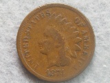 1874 Indian Head Cent - semi-key date