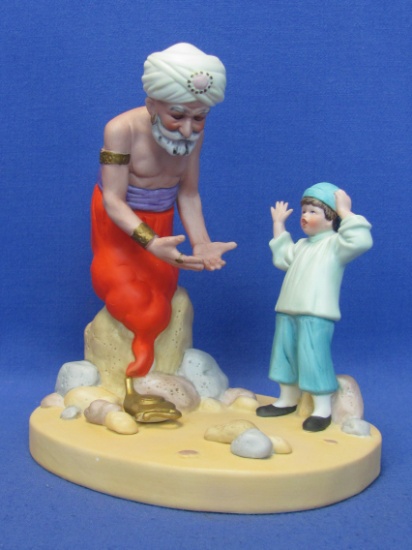 “Aladdin & His Lamp” Danbury Mint Porcelain Figurine – Fairy Tale Collection – 6” tall -5 1/4” wide