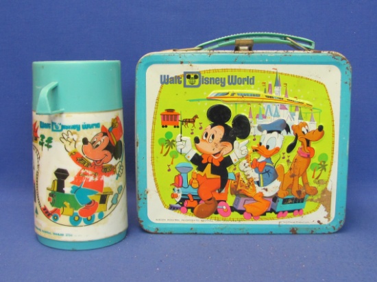 Vintage Metal Lunchbox – Walt Disney World – 1970s? - by Aladdin w Thermos