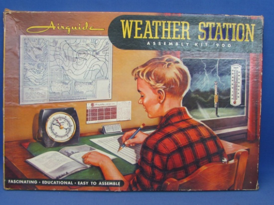 1950s Airguide Weather Station Assembly Kit #900 – Complete w Map – Instructions