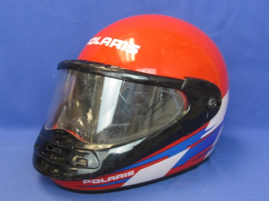 Polaris Wedge Full Face Snow Mobile Helmet – Bell – Small 7 – Clear Face Shield – USED – as in Photo