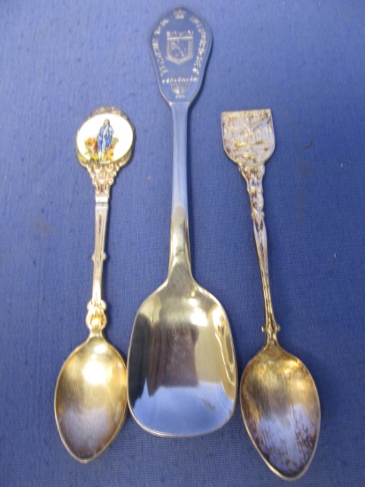 3 Collector Spoons: Jerusalem If I Forget 6” L -HM & Co Jerusalem, Ringling Museum Sarasota, FL, & B