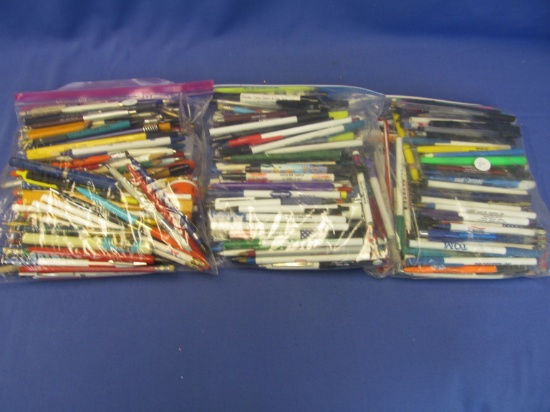 PENS & PENCILS – a junk Drawer Extravaganza – 3 Bags full of Ball Points & Pencils – USED