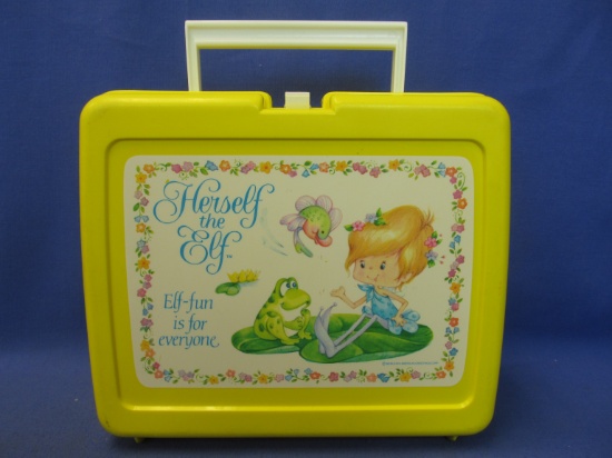 Vintage  Plastic Thermos Character Lunchbox: Herself the Elf  - American Greetings 1982