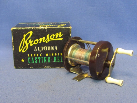 Fishing Reel in Box – Bronson Altoona Level Winding Casting Reel – Made in USA