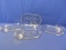 Vintage Glass Hazel Atlas Teardrop Informal Snack/Luncheon Set 4 Plates & 4 Cups