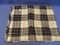 Fabric Remnant – Red, White, Black & Blue  Plaid  Wool  - Yardage Unknown