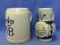 German Hoffbrau Haus Souvenir Stein ,5l & German Stoneware Wein Krug Pitcher 0,25l