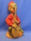 Vintage Figurine – Musician w/ Lute 7” Tall – Plastic?