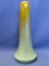 Vintage Fulper 6 3/4” T Green Ceramic Bud Vase – Markings on the Bottom (FULPER) in a Circle