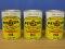 3 Vintage 1 Quart Metal Cans of Pennzoil Two Cycle Snowmobile Oil – All Full