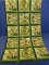 5 Vintage Curtain Panels (each 23 1/2” W x 41 1/2” T) Green Muntons With Bird Motif – Fabric Unknown