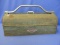 Vintage 1940's  Craftsman Domed Metal Tool Box w/ Name-Plate & Removable Tray  - Can be Locked