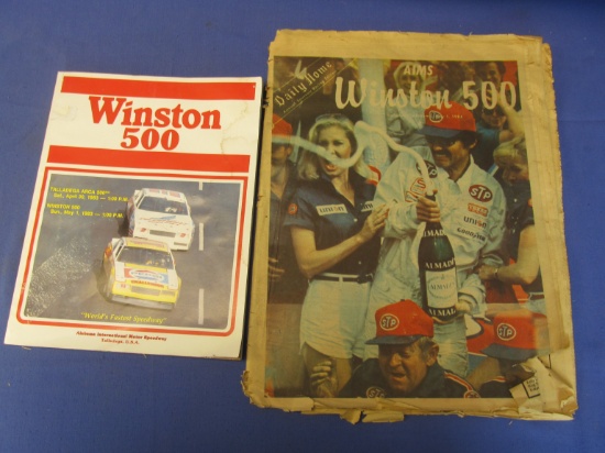 Winston 500 Talladega 1983 Program Book & May 1984 Winston 500 Daily Home Souvenir Racing Edition