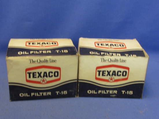 2 Vintage Texaco Oil Filters T-15 – NIB