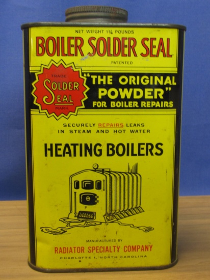 Boiler Solder Seal Tin  1 ¼ Pounds  – Repairs leaks in Steam & Hot Water Radiators –  7 1/2” T