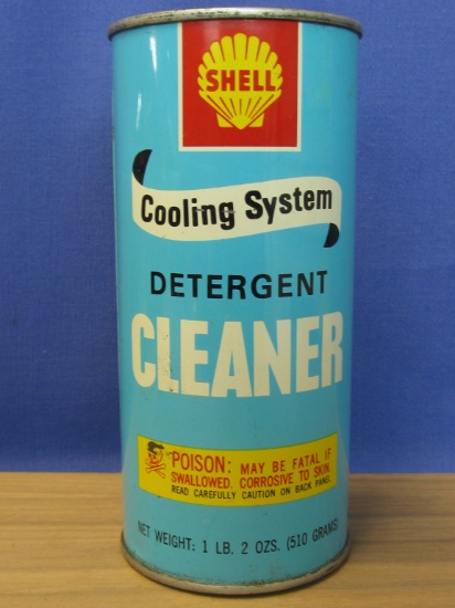 Shell Cooling System Detergent CLEANER 1 Lb 2 Oz. 6 1/2” Tall x 3” DIA Tin – Bright Graphics