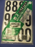 3” Self-Stick Number & Letter Stickers Unopened Package – Hold in all Weather, Meets Coast Guard Req