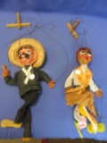 Man & Woman Marionettes – Appx 12” all Each plus Strings (makes them appx 26” T)