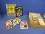 Baseball Card Grab- Bag (one beerflat) of 1980s-90's cards & 2 Books on Collecting same