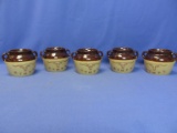 5 Monmouth Pottery Western Stoneware Texas Longhorn Small Bean pots – Appx 4 1/23” T x 4” DIA Base