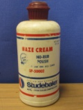 Vintage Studebaker Haze Cream No-Rub Polish – 8 Fl. Oz. Plastic Bottle – Partial contents