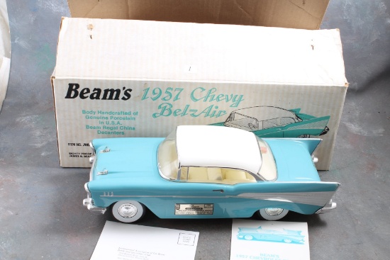 BEAM'S 1957 Chevrolet Belair Liquor Decanter with Seal & Box JIM BEAM