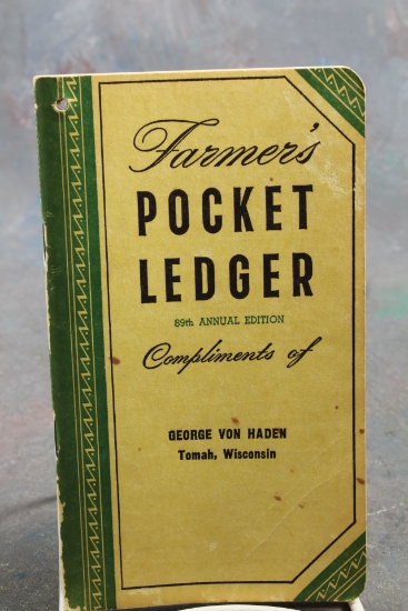 1955 John Deere Farmer's P:ocket Ledger Tomah Wisconsin