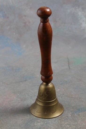 Vintage Wood & Brass Hand Bell