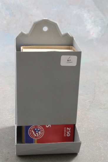 Vintage Wall Mount Match Box Holder with Box Diamond Stick Matches