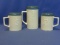 Pottery Salt, Pepper & Cheese Shaker Set – 3 3/4” & 5 3/4” Tall – no Maker's Marks – Good Cond.