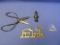 Shears, Brass Key Hook & Decorative Lamp Fineal