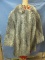 Vintage Persian Lamb Jacket – Grey – Lined – 1 Crochet Covered Button & 2 Matching Hook & Eye