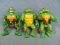 Three Raphael Teenage Mutant Ninja Turtles Action Figures – 1988 and 1991 – 4 ½” tall