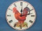 Decorative Wall Hanging Red Rooster Clock – Battery Operated – 11 ½” in diameter