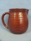 Brown Western Pottery Pitcher – Marked on bottom with W in Maple Leaf Symbol – 6” tall 4 ½” dia