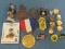 Collection of Commemorative and Advertising Pins - U.S. Army Spouse, Track and Field, Flag Pin