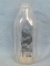 Vintage Voegel's Grade A Pasteurized Milk Bottle – One Quart Glass Bottle with Black Lettering – 9”