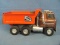 ERTL Transtar Automatic Dump Truck Toy – Metal painted Brown and Orange – 13” x 6” x 6 ½”
