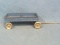 Cast Metal Express Flyer Wagon Toy – 6” x 3 ½” x 2” - Blue Painted Metal – Front Axle Damaged