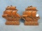 Pair of Ship Bookends – 6”T x 5 3/4”W – Appear to be some sort of pressed composite material – Some